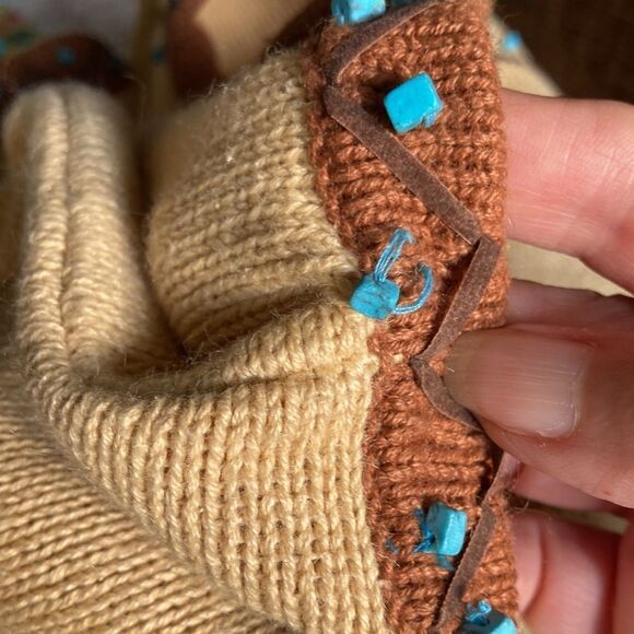 Storybook Knits Button Down Southwestern Embellished Sweater Size Small - Picture 16 of 16